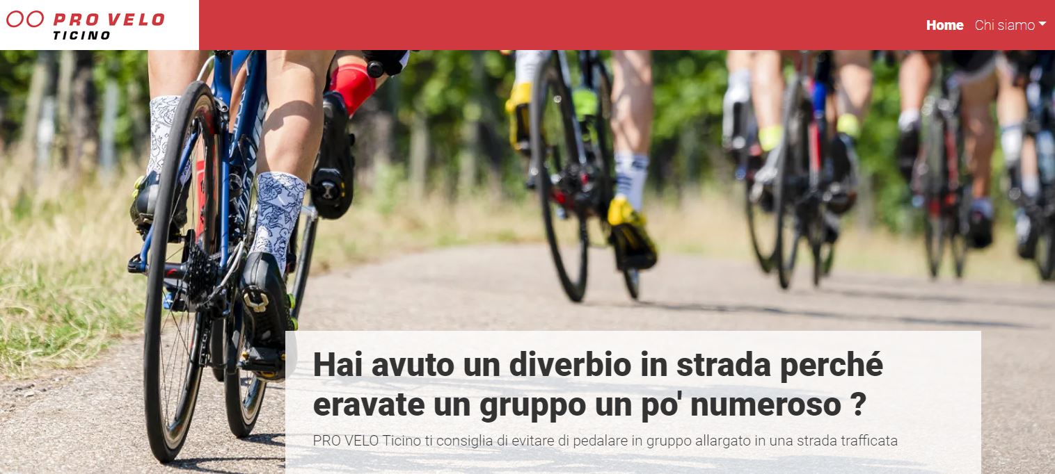 PRO VELO Ticino: anno nuovo, sito nuovo